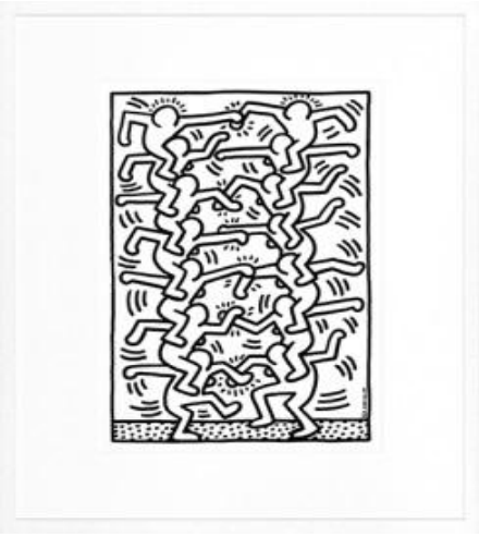 Картина Keith Haring - 1984 B 475
